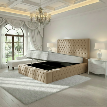 Ambassador Upholstered Ottoman Bed - Pink Coniston