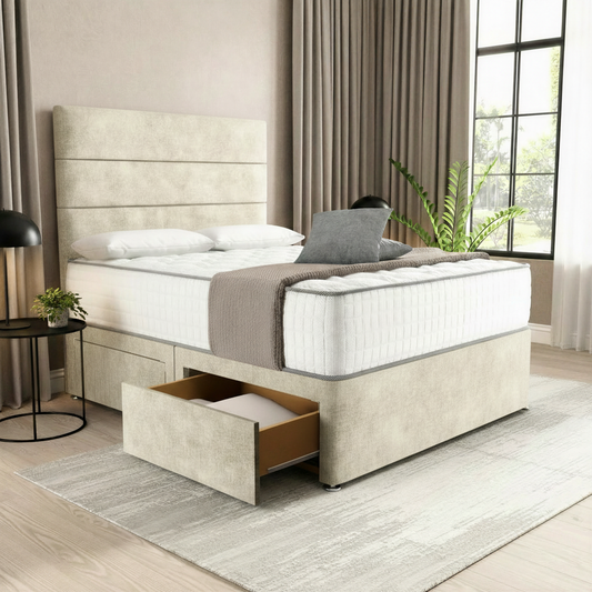 Athens Divan Bed - Almond Coniston