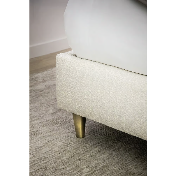 Boucle Wingback Bed